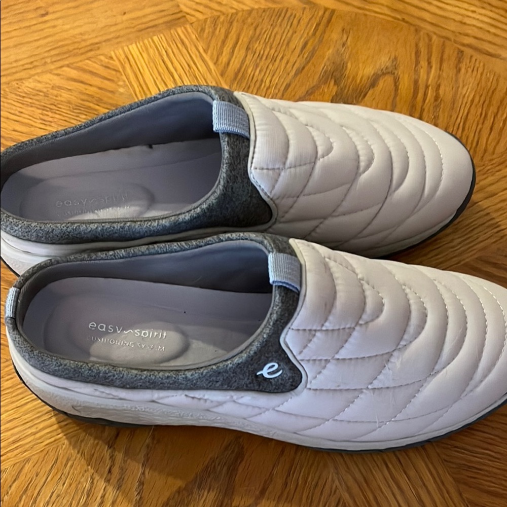 Easy Spirit Quilted Mules in Gray